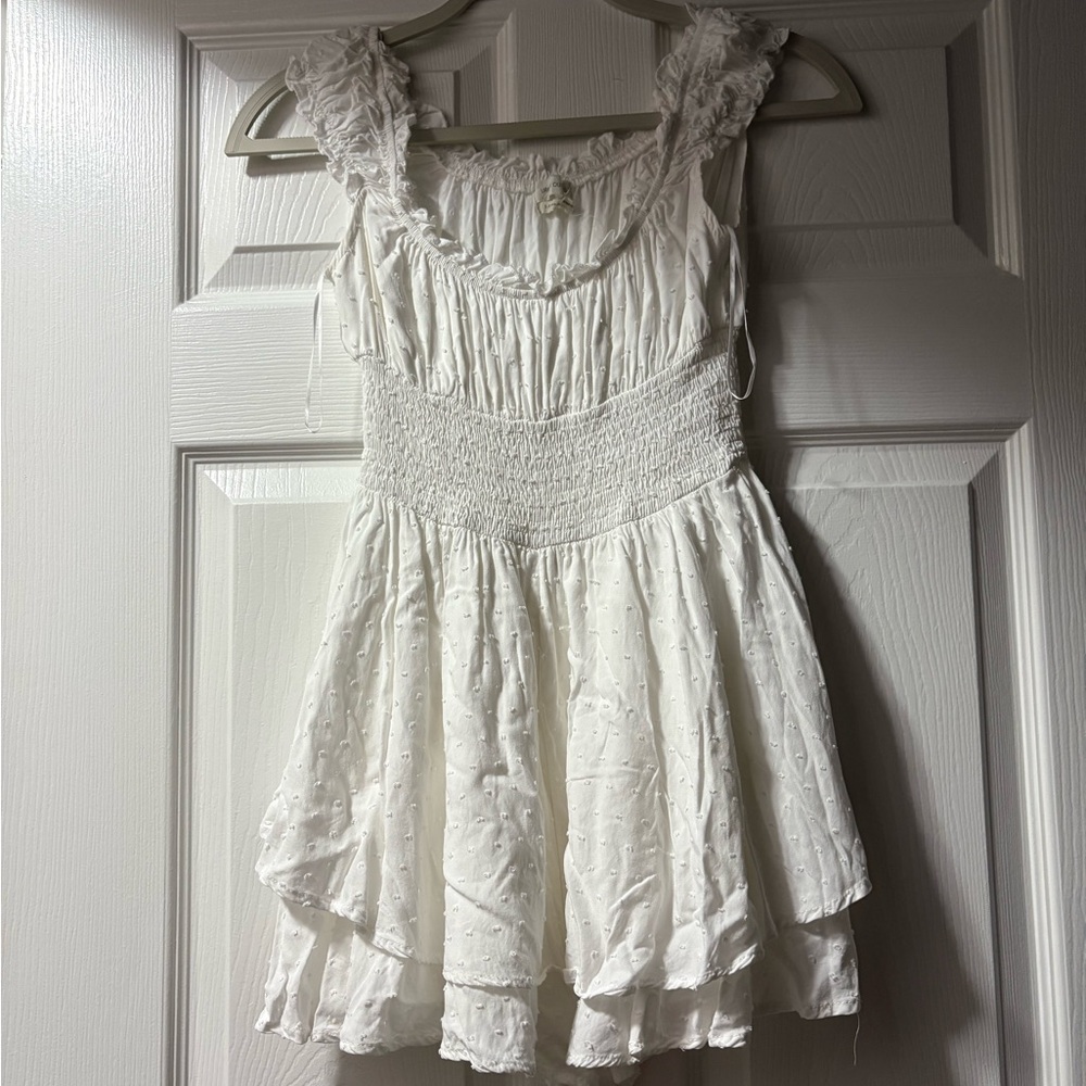 Urban Outfitters White babydoll romper dress
